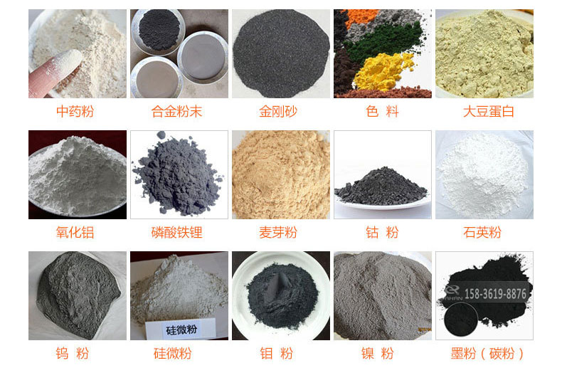 氣體保護(hù)超聲波振動篩的行業(yè)應(yīng)用：中藥粉，合金粉末，金剛砂，色料，大豆蛋白，氧化鋁，磷酸鐵鋰，麥芽粉，鈷粉，石英粉，鎢粉，硅微粉，鉬粉，墨粉。